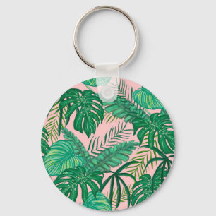 Tropical Leaves Key Ring