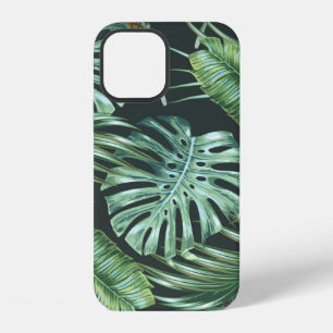Tropical leaves, monstera, banana leaf, jungle fol iPhone 12 case