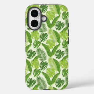 Tropical Leaves & Monstera Seamless Pattern iPhone 16 Case