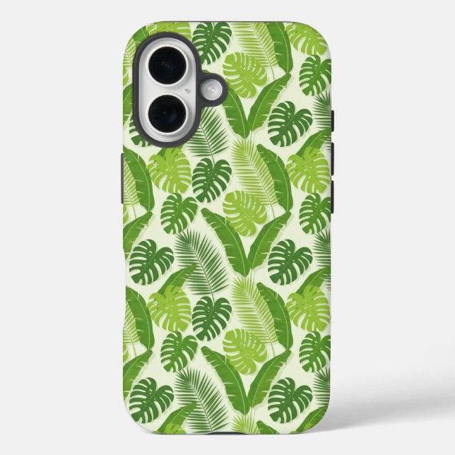 Tropical Leaves & Monstera Seamless Pattern Case-Mate iPhone Case (Back)