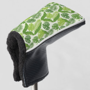 Tropical Leaves & Monstera Seamless Pattern Golf Head Cover