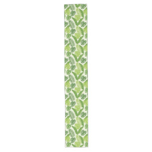 Tropical Leaves & Monstera Seamless Pattern Long Table Runner