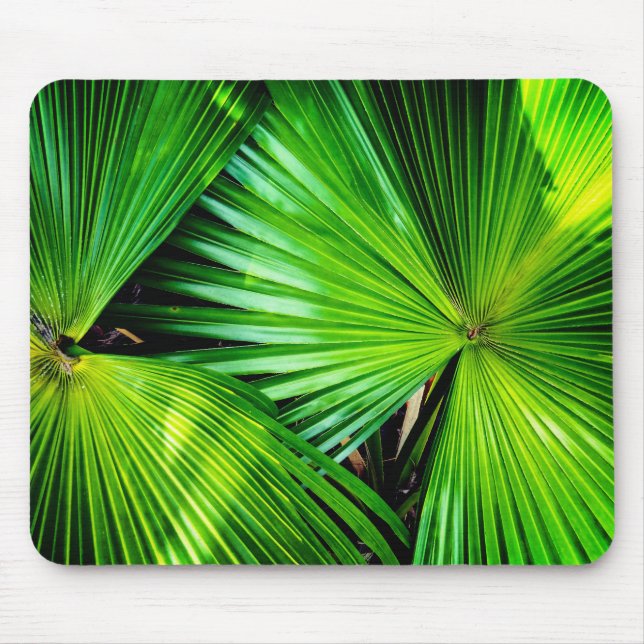Tropical Leaves Mouse Pad (Front)