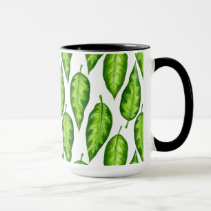 Tropical leaves mug