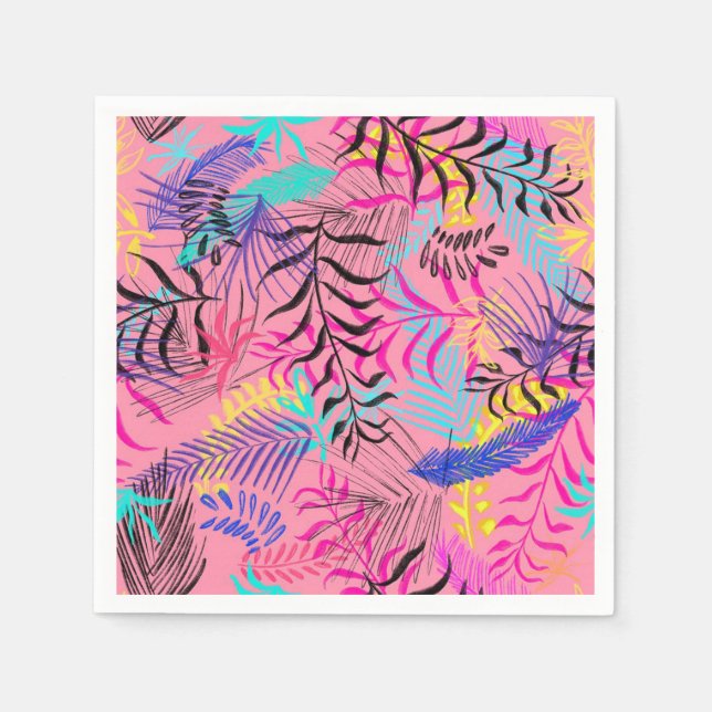 Tropical Leaves Napkin (Front)