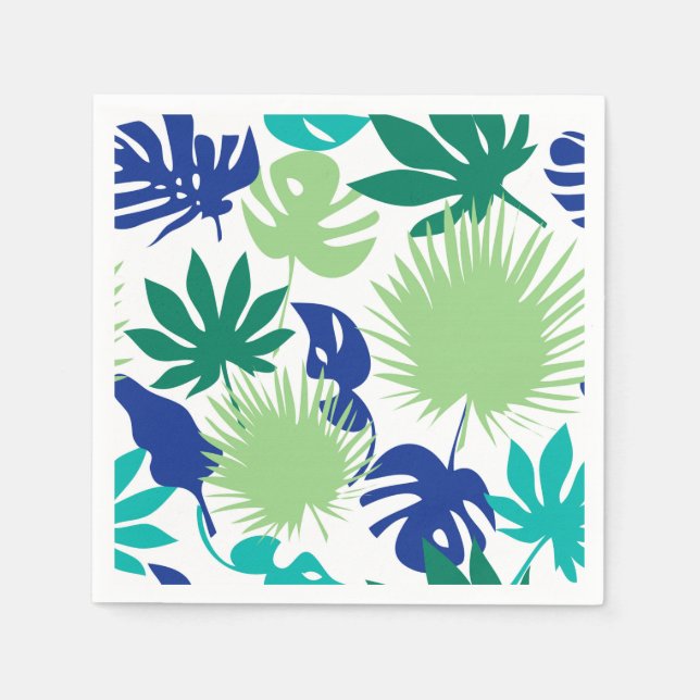 Tropical leaves napkin (Front)