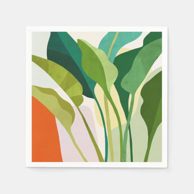 Tropical Leaves Napkin (Front)