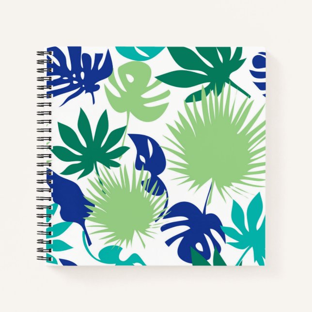 Tropical leaves notebook (Front)