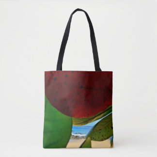 Tropical Leaves & Ocean View Eco Tote Bag