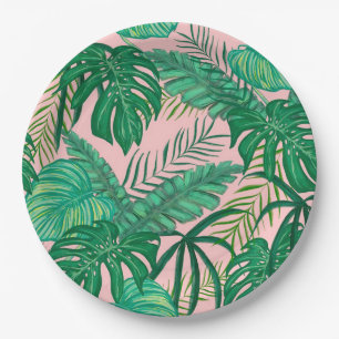 Tropical Leaves Paper Plate