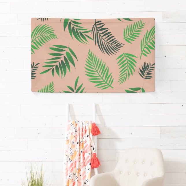 Tropical Leaves Pattern 10 Banner (Insitu)