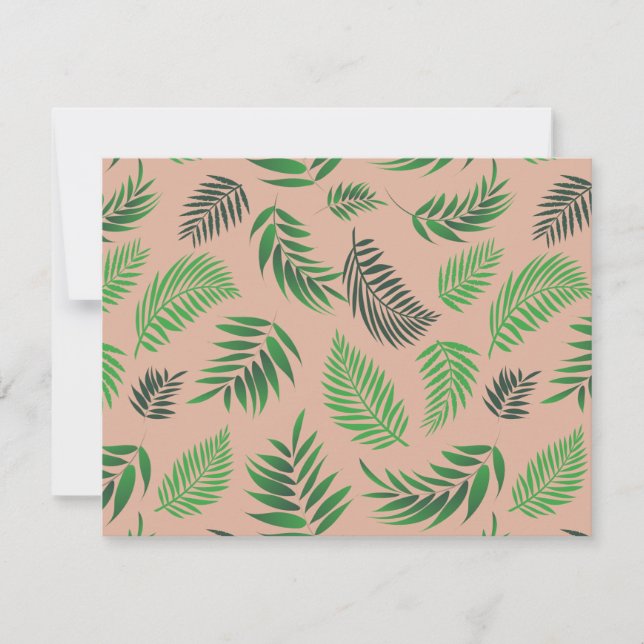 Tropical Leaves Pattern 10 Card (Front)