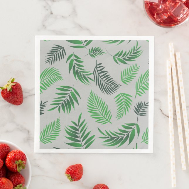 Tropical Leaves Pattern 11 Napkin (Insitu)