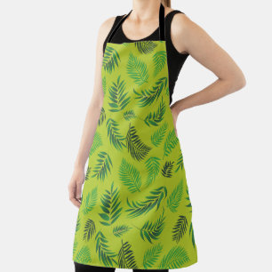 Tropical Leaves Pattern 12 Apron