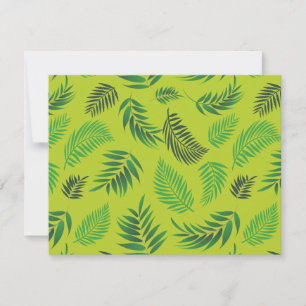 Tropical Leaves Pattern 12 Card