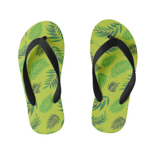 Tropical Leaves Pattern 12 Kid's Thongs