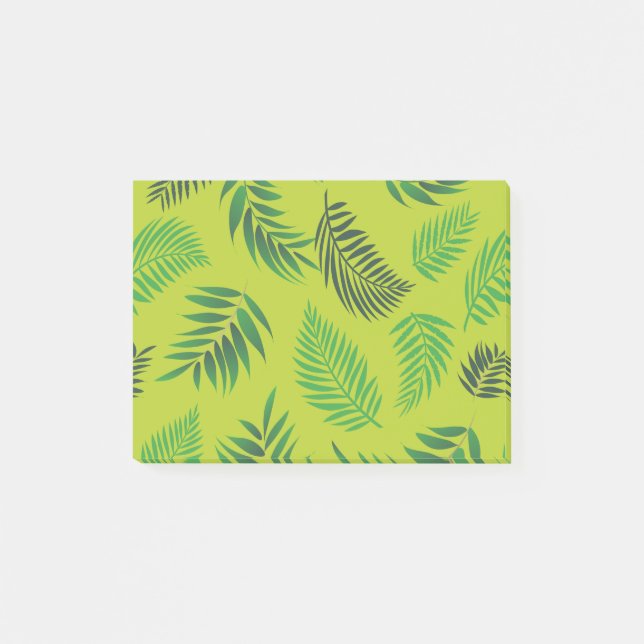 Tropical Leaves Pattern 12 Post-it Notes (Front)