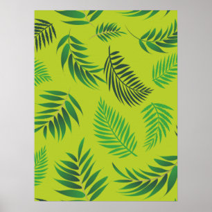 Tropical Leaves Pattern 12 Poster