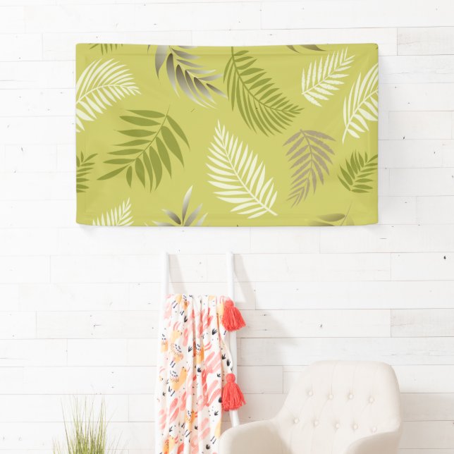 Tropical Leaves Pattern 17 Banner (Insitu)