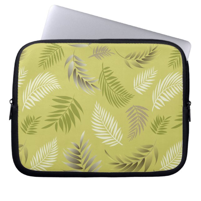 Tropical Leaves Pattern 17 Laptop Sleeve (Front)
