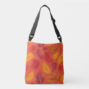 Tropical Leaves Pattern 18 Crossbody Bag