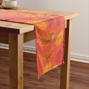 Tropical Leaves Pattern 18 Short Table Runner