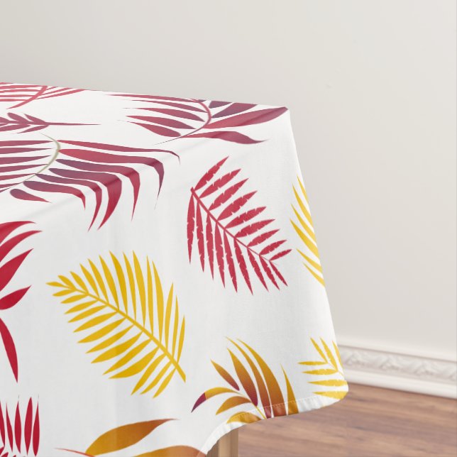 Tropical Leaves Pattern 20 Tablecloth (In Situ)