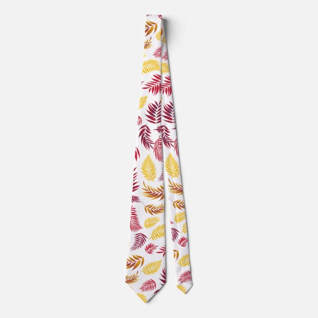 Tropical Leaves Pattern 20 Tie (Front)
