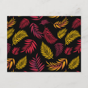 Tropical Leaves Pattern 21 Postcard