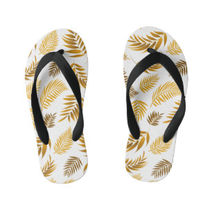 Tropical Leaves Pattern 22 Kid's Thongs