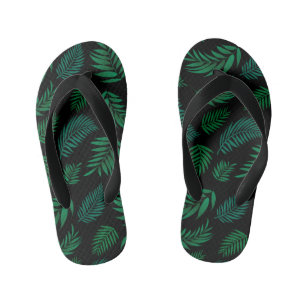 Tropical Leaves Pattern 2 Kid's Thongs