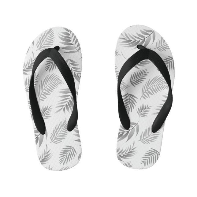 Tropical Leaves Pattern 3 Kid's Thongs (Footbed)