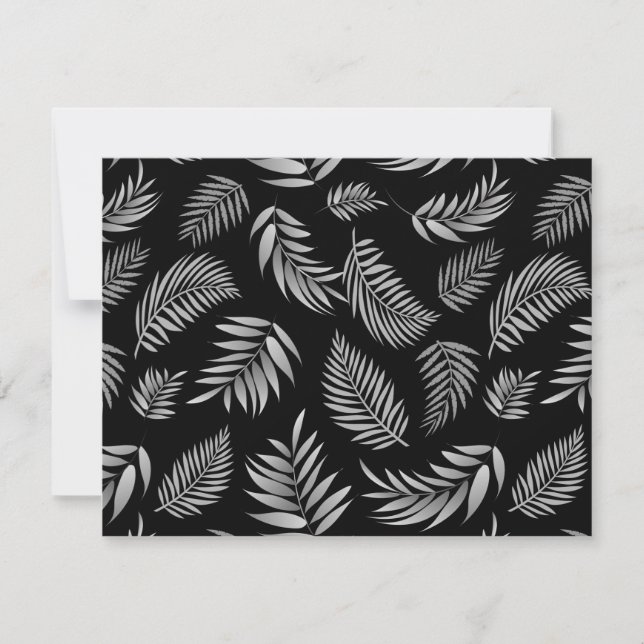 Tropical Leaves Pattern 4 Card (Front)
