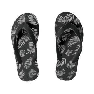 Tropical Leaves Pattern 4 Kid's Thongs