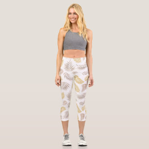 Tropical Leaves Pattern 7 Capri Leggings