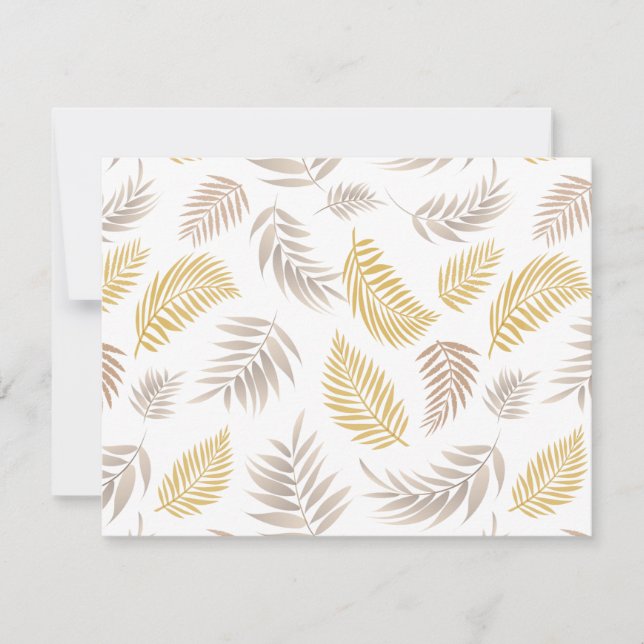 Tropical Leaves Pattern 7 Card (Front)