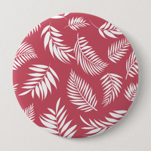 Tropical Leaves Pattern 8 10 Cm Round Badge
