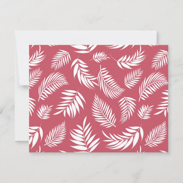 Tropical Leaves Pattern 8 Card (Front)