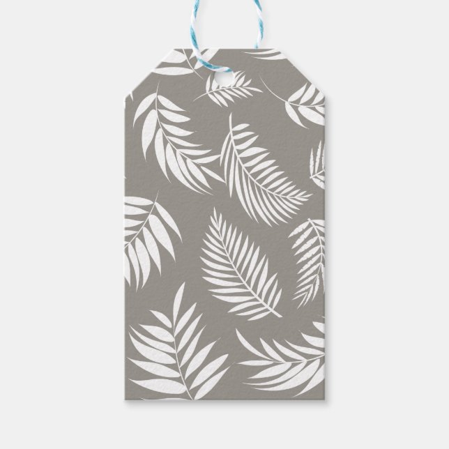 Tropical Leaves Pattern 9 Gift Tags (Front)