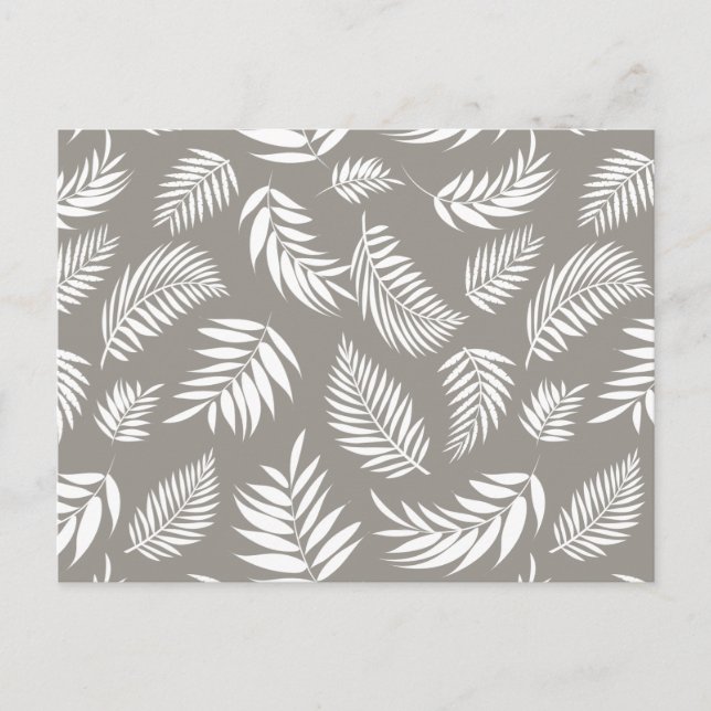 Tropical Leaves Pattern 9 Postcard (Front)