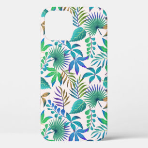 Tropical leaves pattern iPhone 12 case