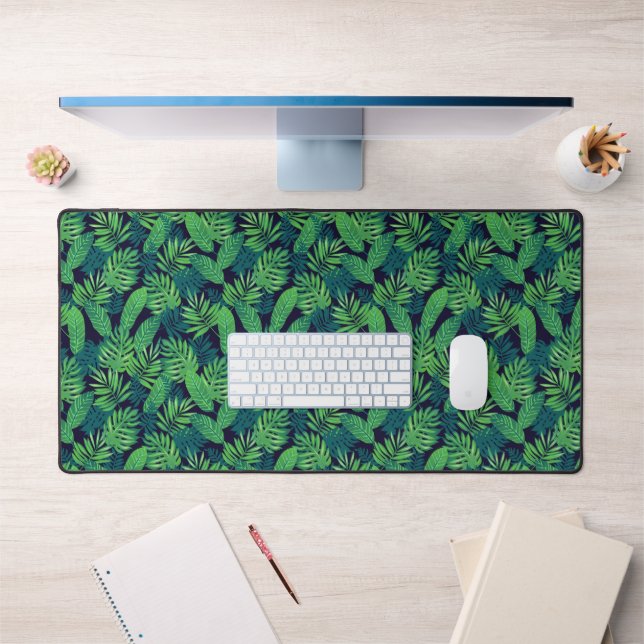 Tropical Leaves Pattern Desk Mat (Office 1)
