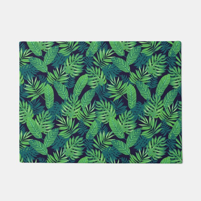 Tropical Leaves Pattern Doormat (Front)