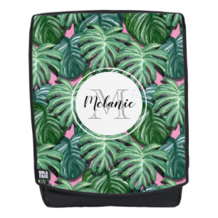 Tropical Leaves Pattern - Green Foliage Backpack