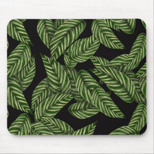 Tropical Leaves Pattern Mouse Pad