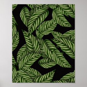 Tropical Leaves Pattern Poster