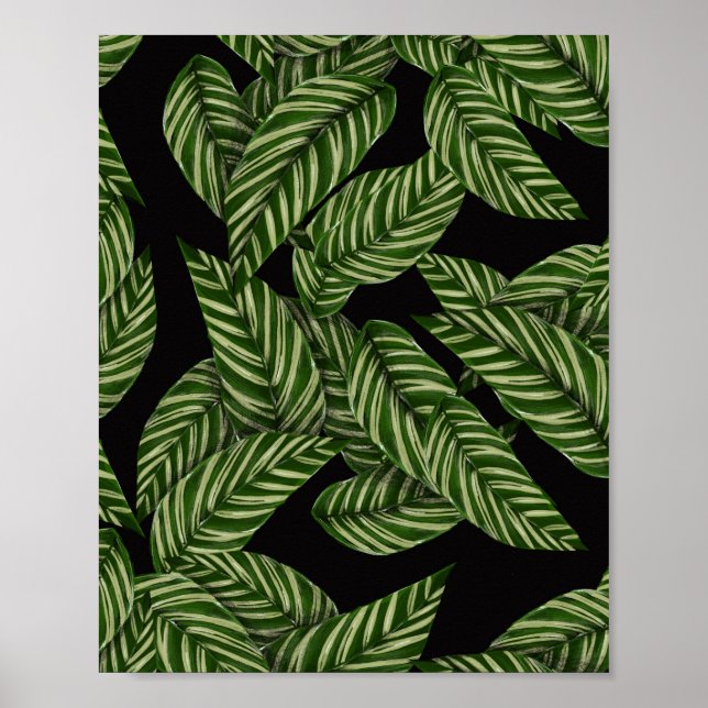 Tropical Leaves Pattern Poster (Front)