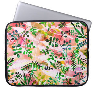 Tropical leaves pattern repeating. Artistic photo Laptop Sleeve