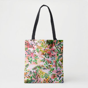 Tropical leaves pattern repeating. Artistic photo  Tote Bag