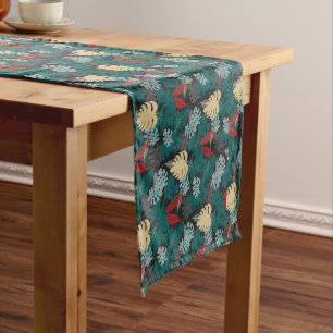 Tropical Leaves Pattern Short Table Runner